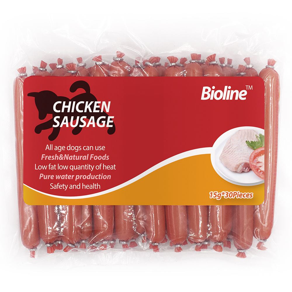 Xúc xích cho chó vị thịt gà BIOLINE Chicken Sausage-134