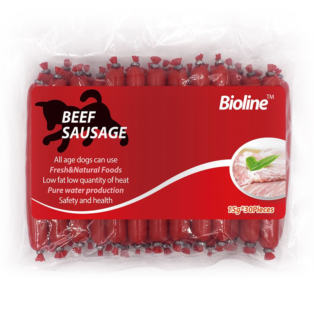 Xúc xích cho chó vị thịt bò BIOLINE Beef Sausage-138