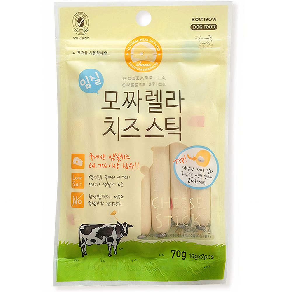 Xúc xích cho chó vị phô mai que BOWWOW Mozzarella Cheese Stick-142