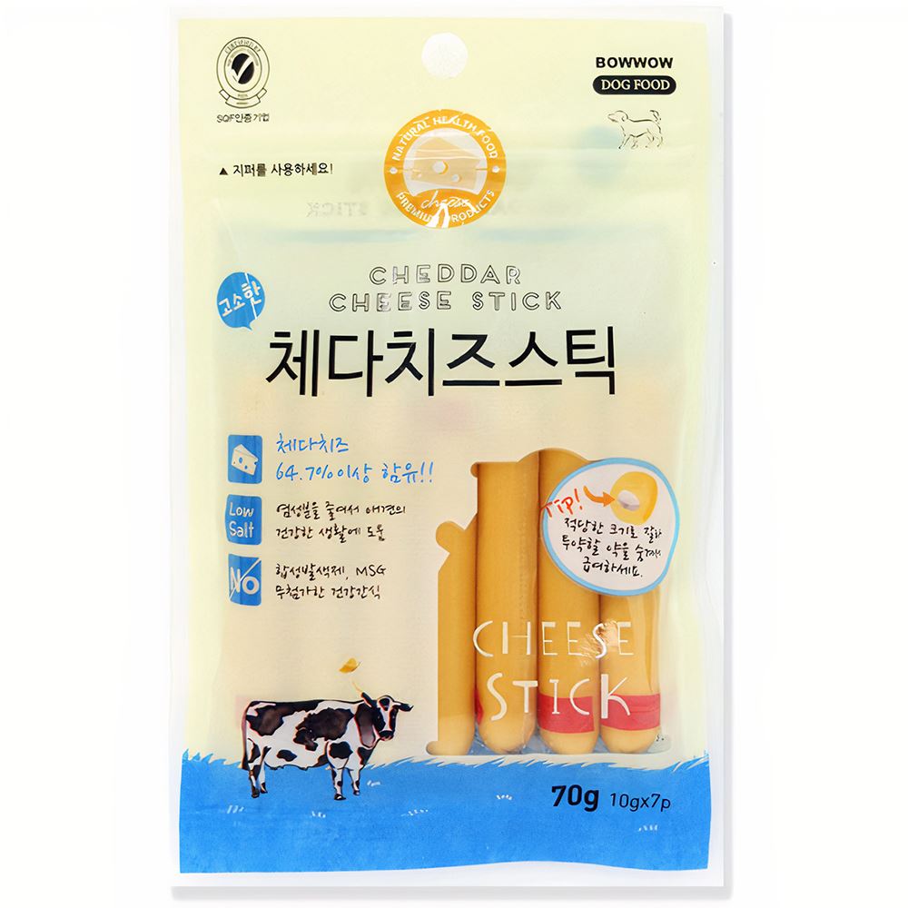 Xúc xích cho chó vị phô mai que BOWWOW Cheddar Cheese Stick-143