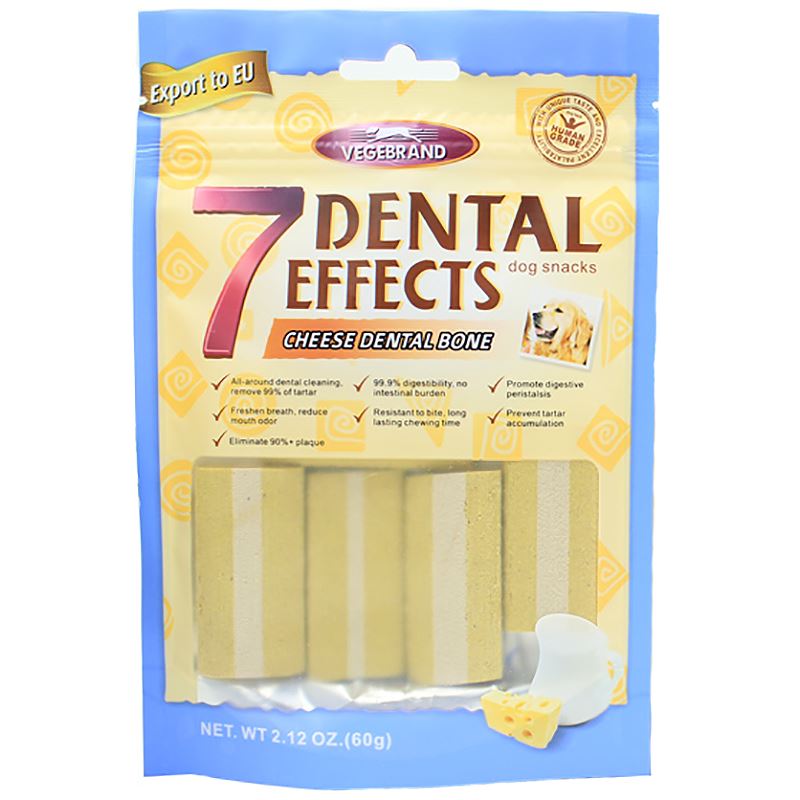 Xương gặm sạch răng cho chó vị phô mai VEGEBRAND 7 Dental Effects Cheese Dental Bone-70